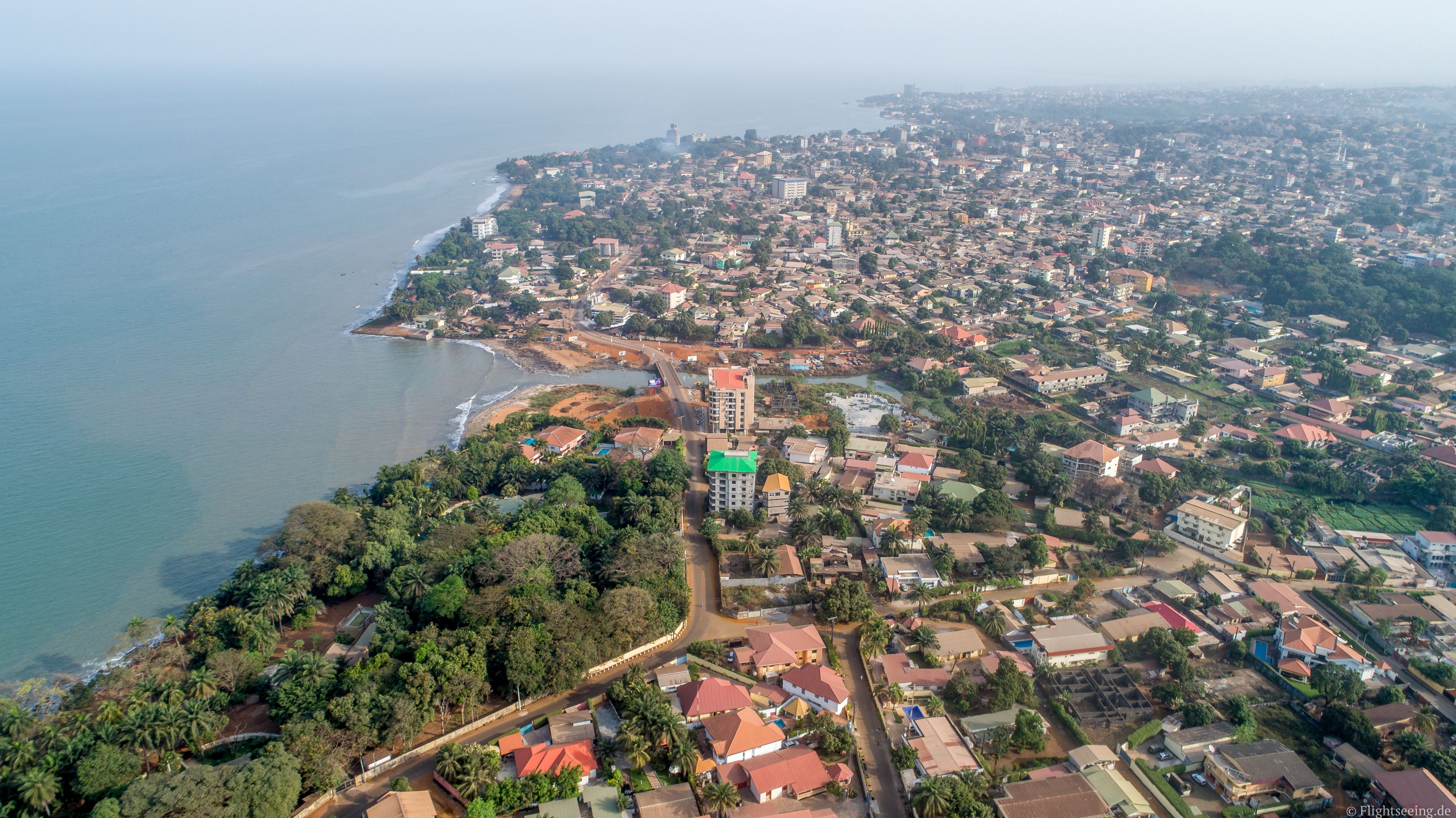 Aerial view of Conakry