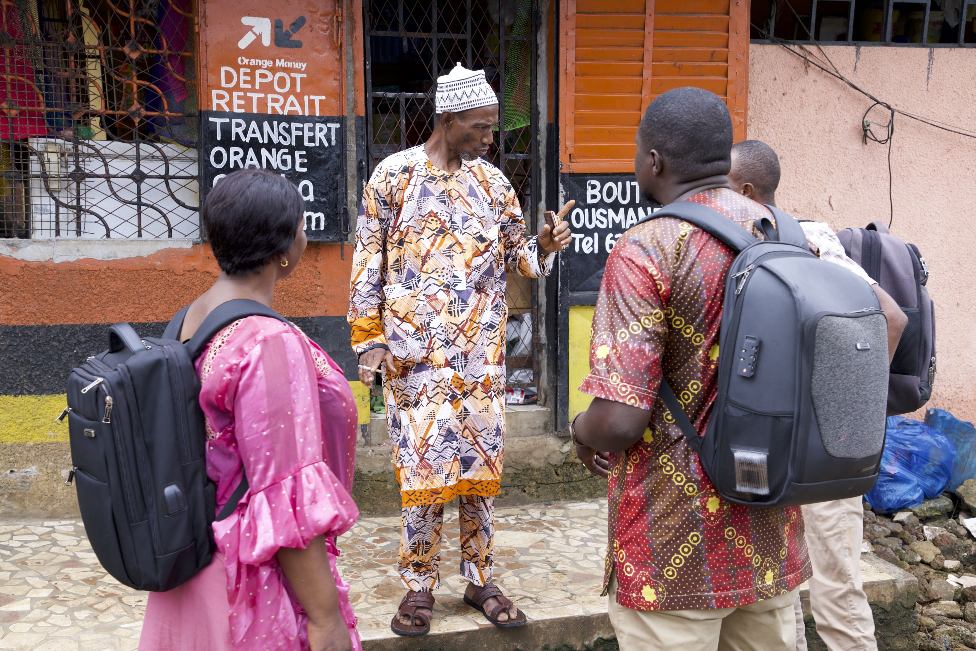 elderly man and social mobilizers